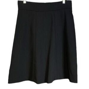 Yves Saint Laurent Black Wool A-Line Mini Skirt